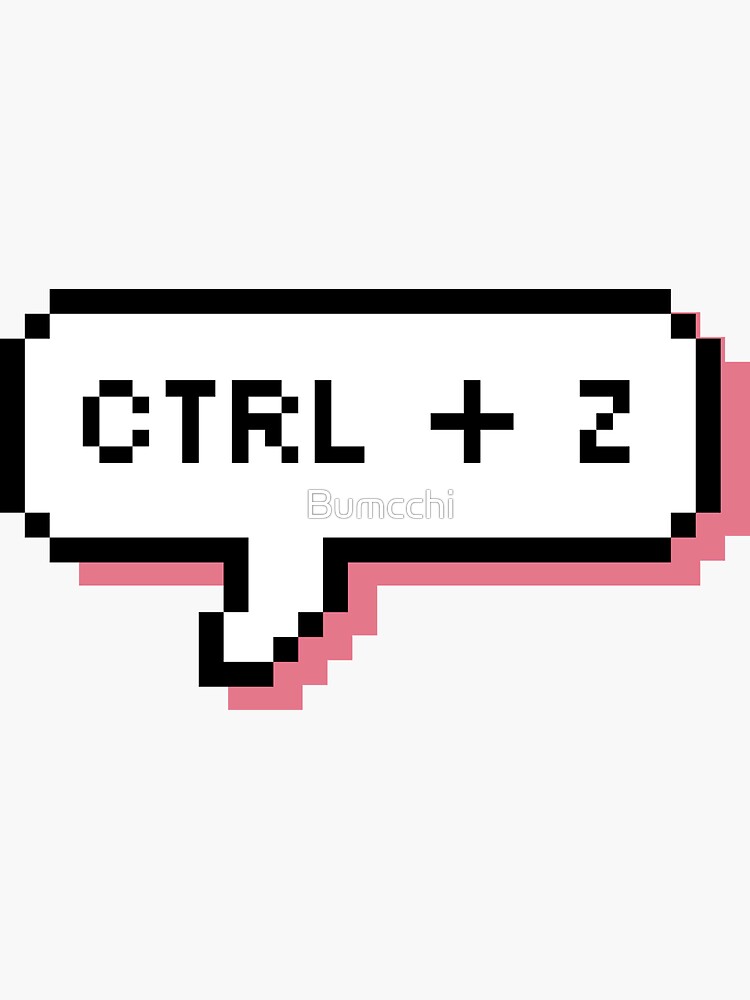 CTRL + Z - Pixel Speech Bubble - (Pink) by Bumcchi