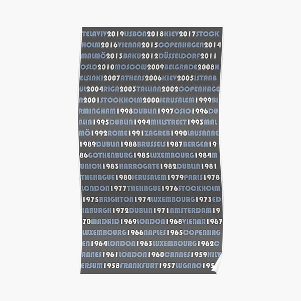 Eurovision Song Contest Posters | Redbubble