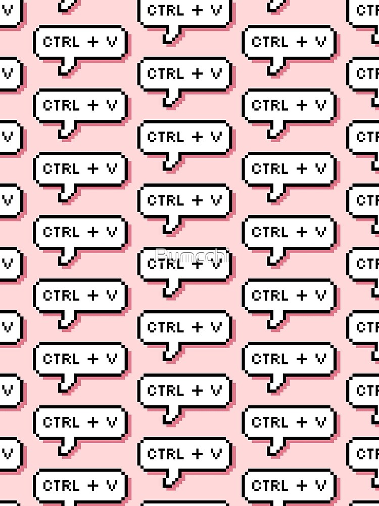 CTRL + V - Pixel Speech Bubble - (Pink) by Bumcchi