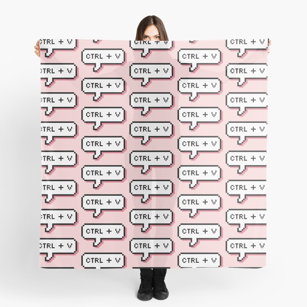 CTRL + V - Pixel Speech Bubble - (Pink) Scarf