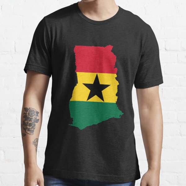 "Ghana Country Map Shaped Flag (multi)" Tshirt for Sale by cnkna