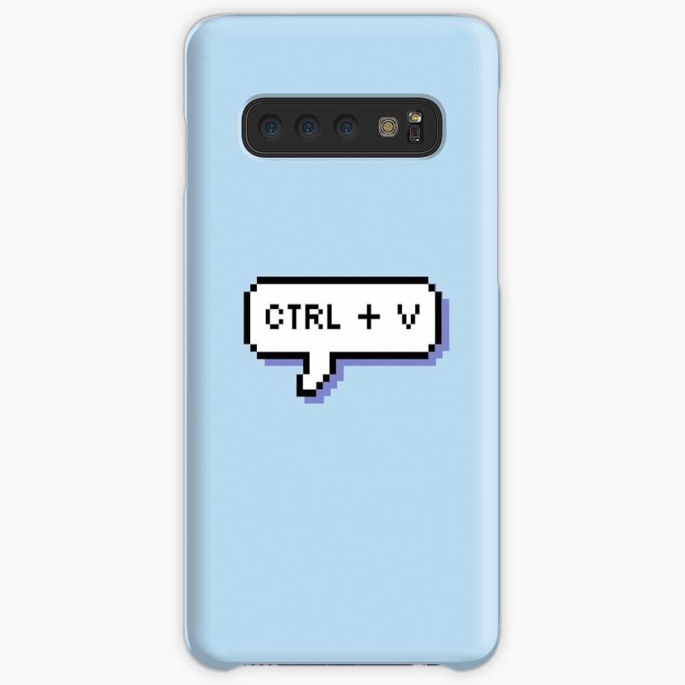 CTRL + V - Pixel Speech Bubble - (Blue) Case & Skin for Samsung Galaxy