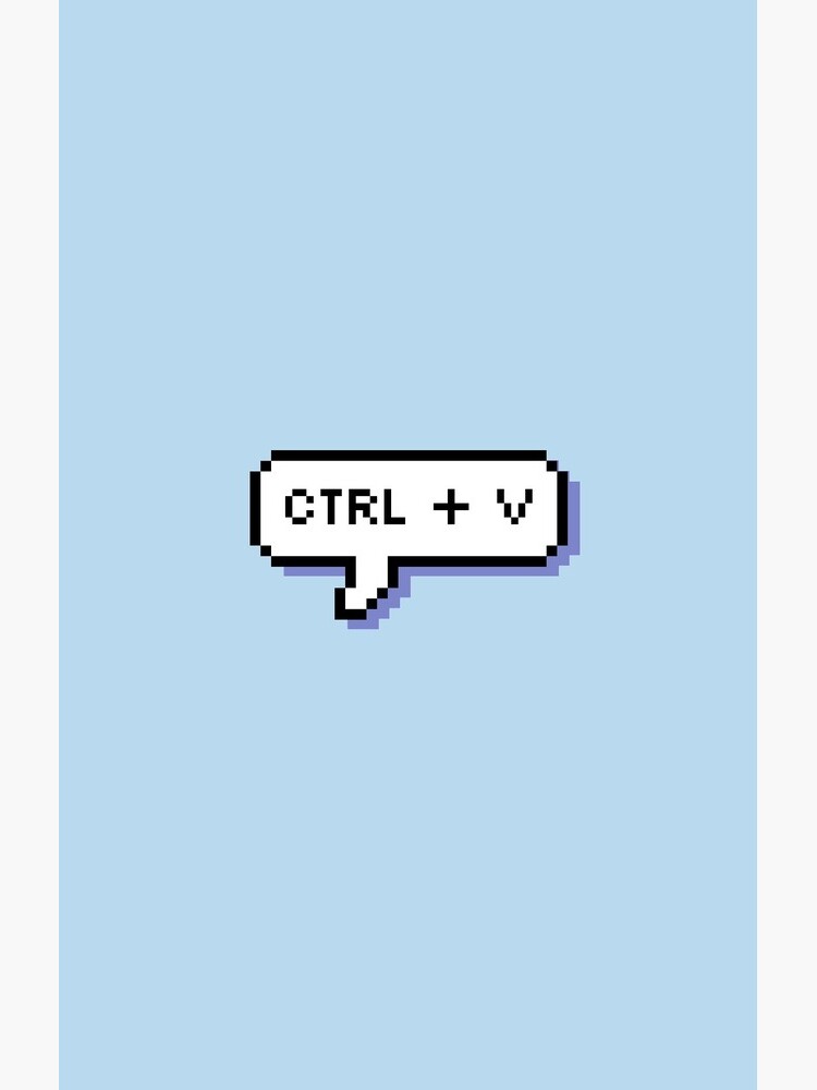 CTRL + V - Pixel Speech Bubble - (Blue) by Bumcchi