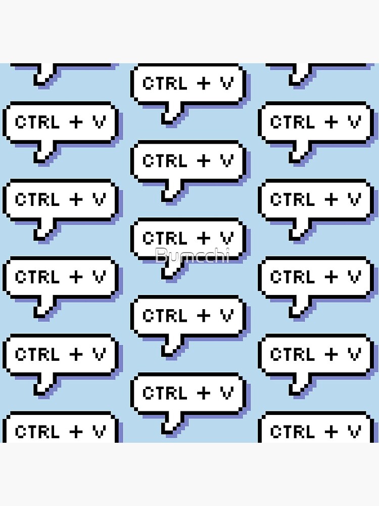 CTRL + V - Pixel Speech Bubble - (Blue) by Bumcchi