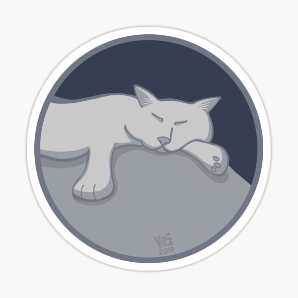 Sleeping Cat Sticker