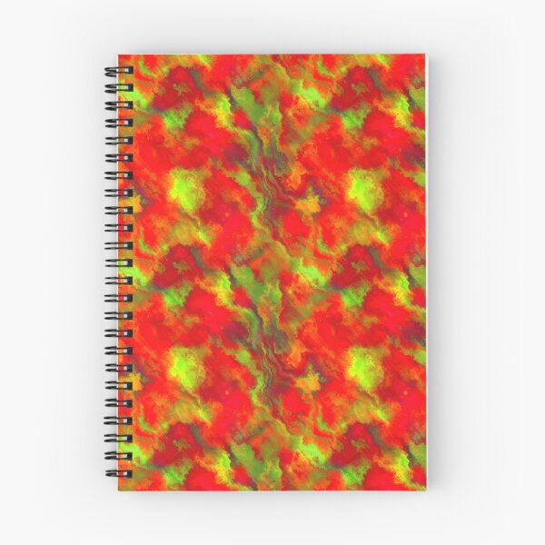 Item preview, Red and green abstract flowers designed and sold by Kolinnaprint.