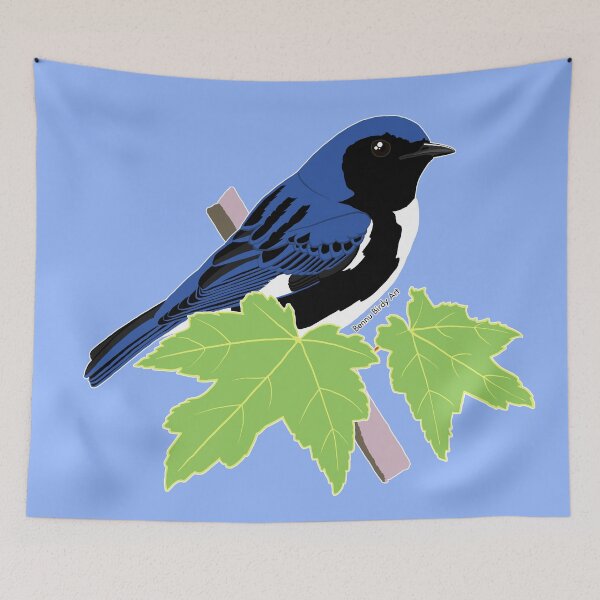 Item preview, Black-Throated Blue Warbler designed and sold by BennuBirdy.