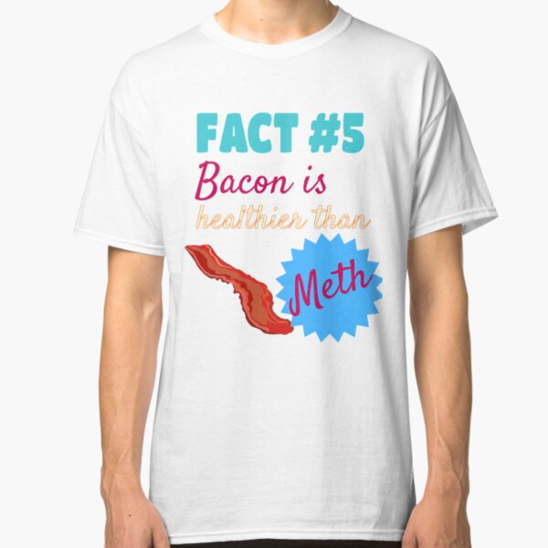 Quotablee Powered by Bacon Shirt T-Shirt Tee Bacon Lovers Gifts