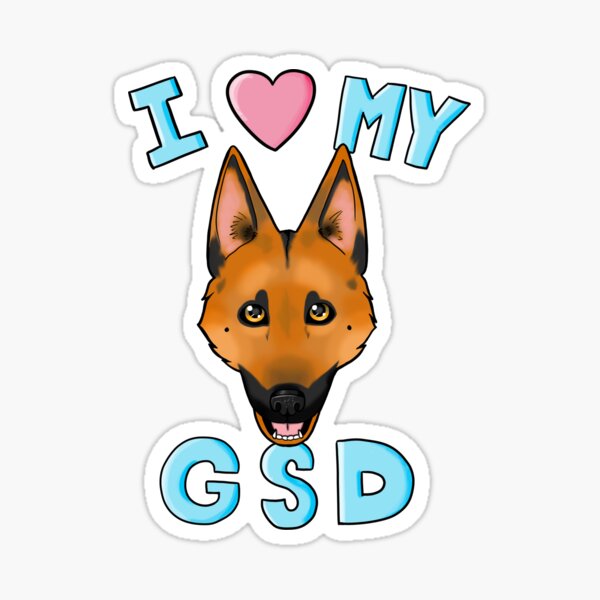 I <3 My GSD Sticker