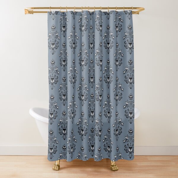 Vista previa del artículo con la obra «Haunted Mansion Wallpaper Slate Grey #Pastel», diseñado y vendido por FandomTrading.