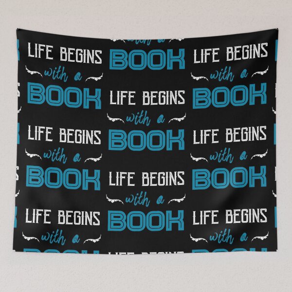 Item preview, Life begins with a book | bookrebels | book lover | bookworm | reading | reader designed and sold by Bookrebels.