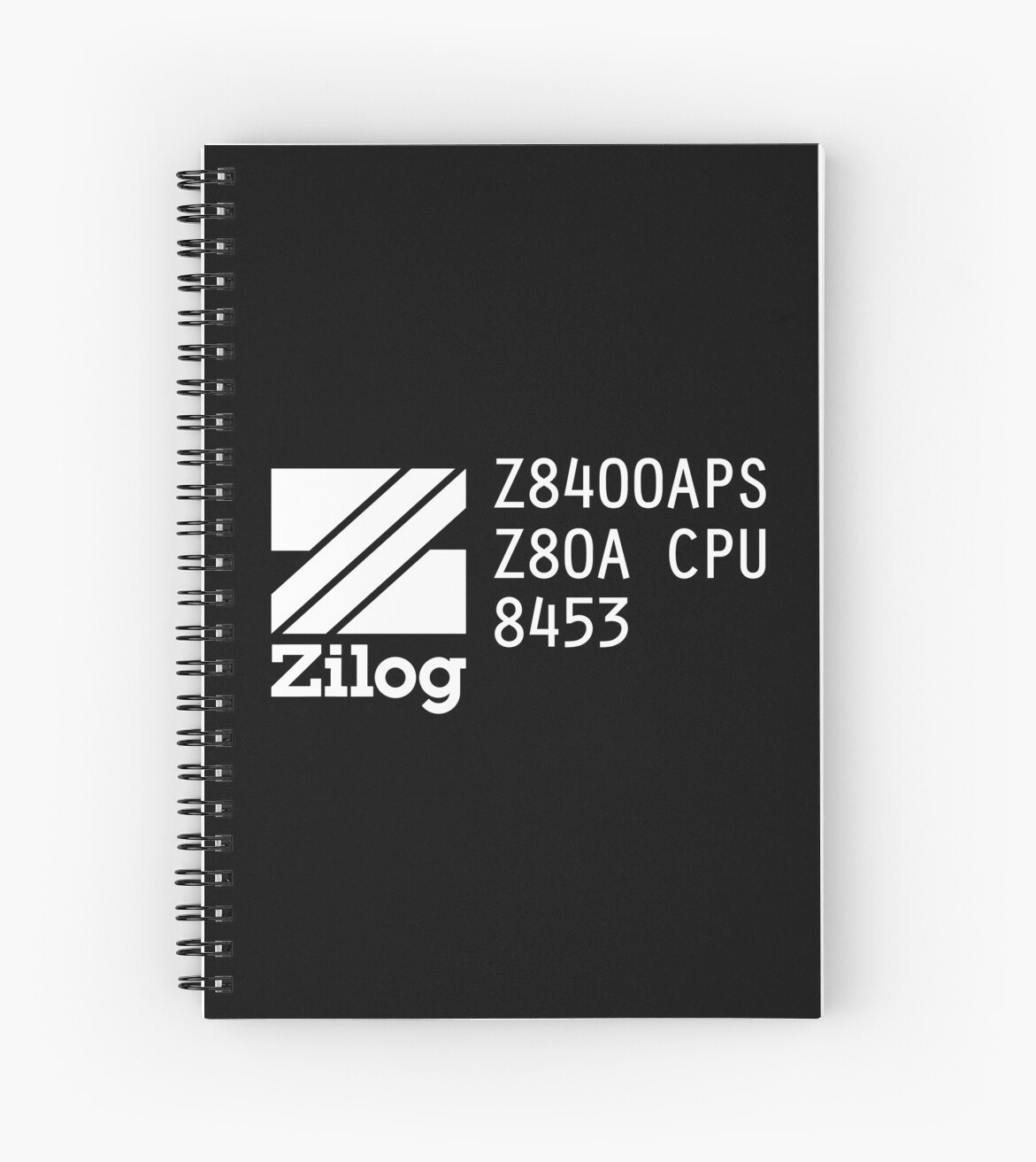"Vintage Zilog Z80 Microprocessor Markings" Spiral Notebook by ...
