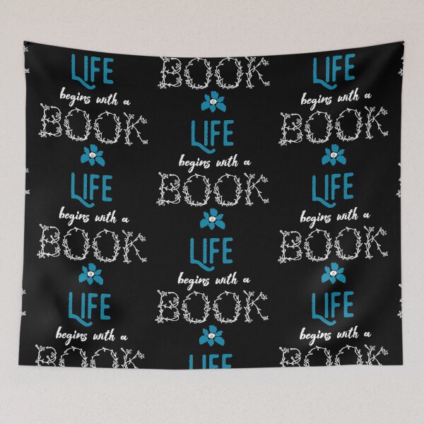 Item preview, Life begins with a book | bookrebels | book lover | bookworm | reading | reader designed and sold by Bookrebels.