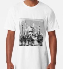 Blue MOSQUE Black and white Long T-Shirt