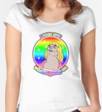 Was ist los!? Tailliertes Rundhals-Shirt
