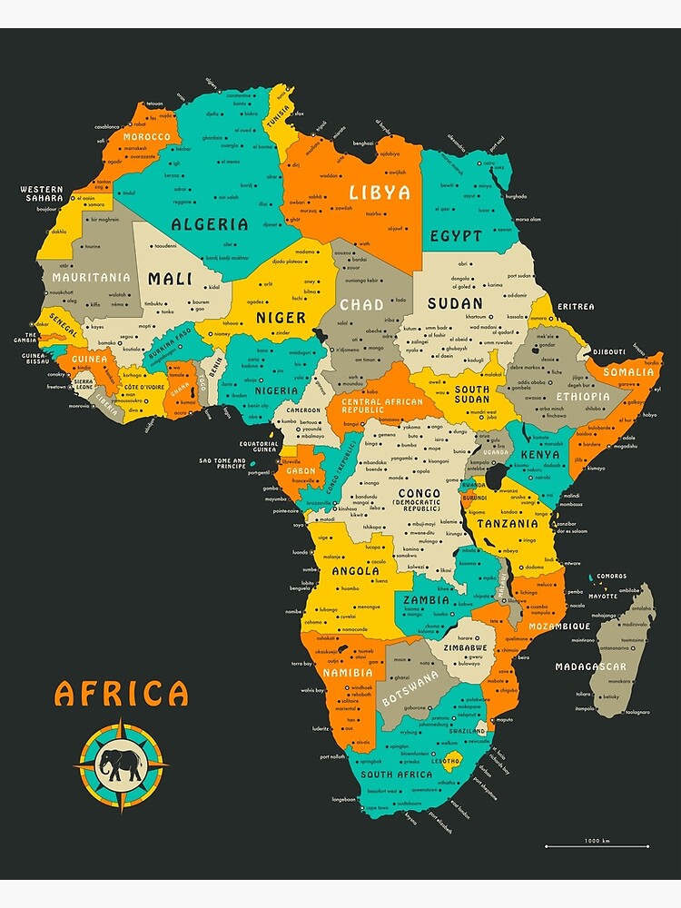 "Africa Map" Poster for Sale by JazzberryBlue Redbubble