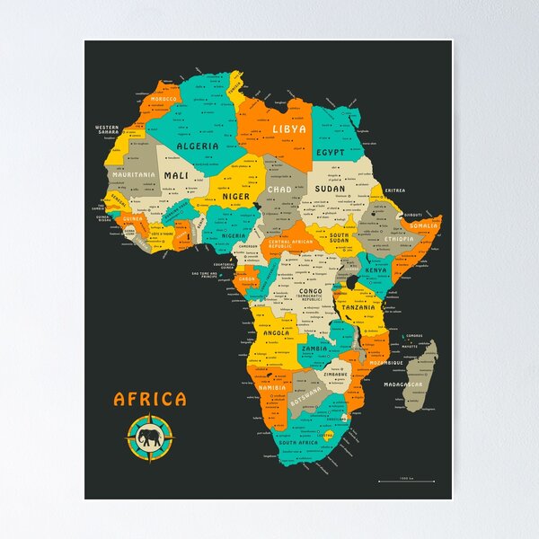 Africa Map Poster