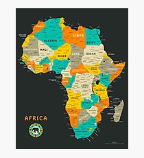 Afrika Karte Fotodruck