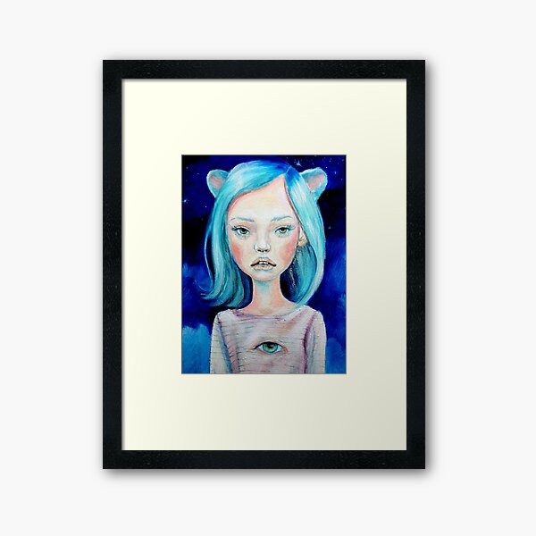 Edith the Eye based on oil painting Framed Art Print
