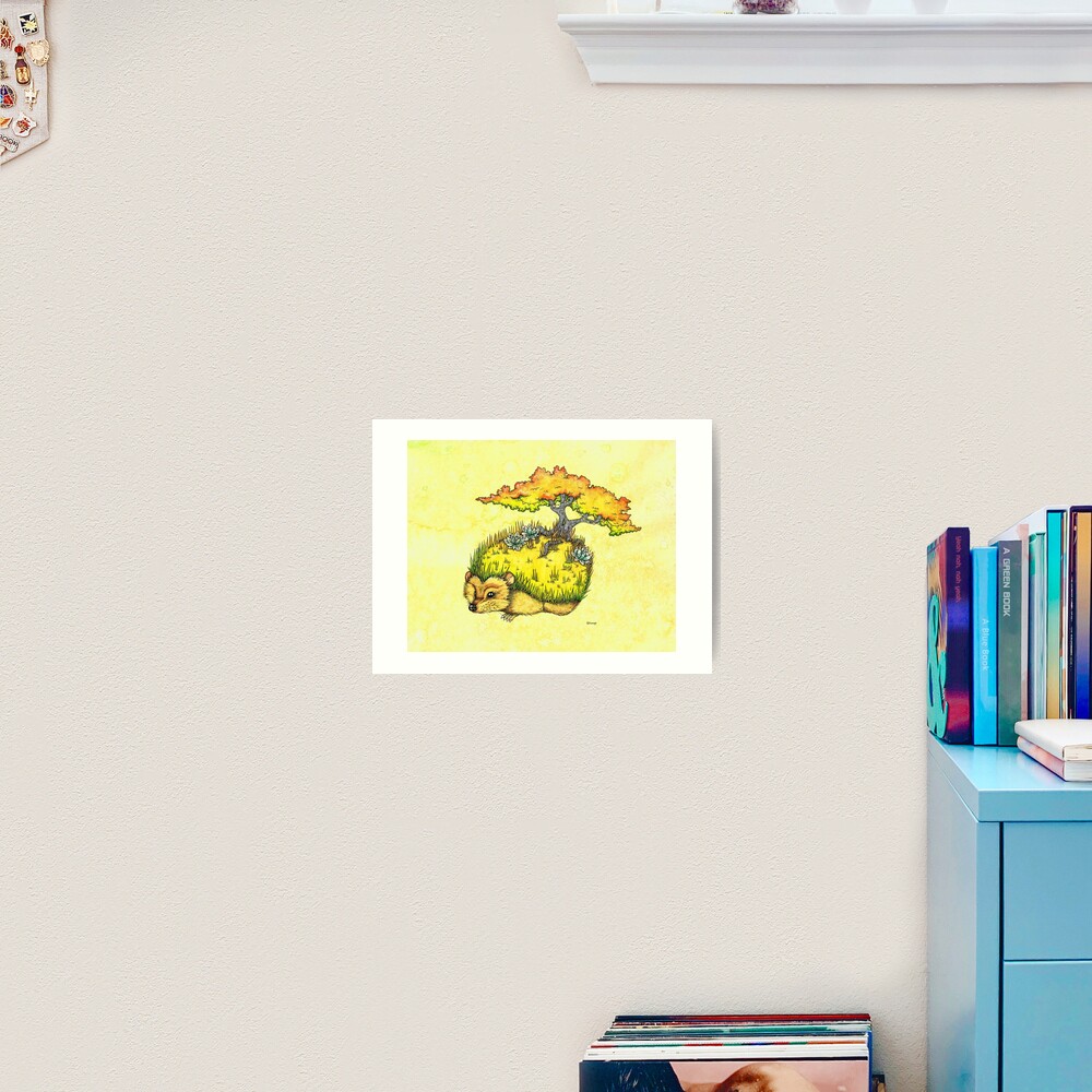 Hedgehog Garden Art Print