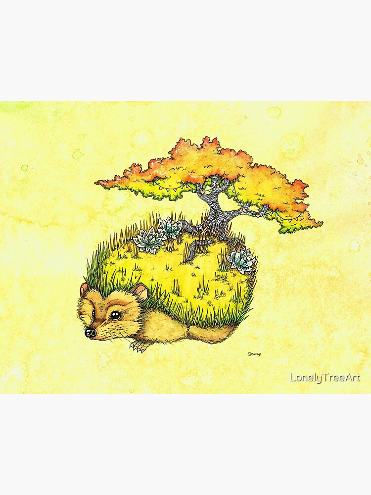 Hedgehog Garden by LonelyTreeArt