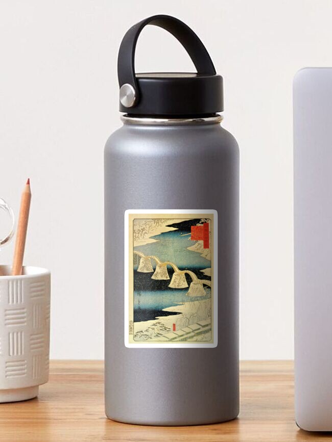 Thumbnail 1 of 3, Sticker, Snow by Utagawa Hiroshige (Reproduction) designed and sold by RozAbellera.
