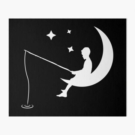 Design Your Fantasy with this Boy Fishing On Moon Name Wall Decal