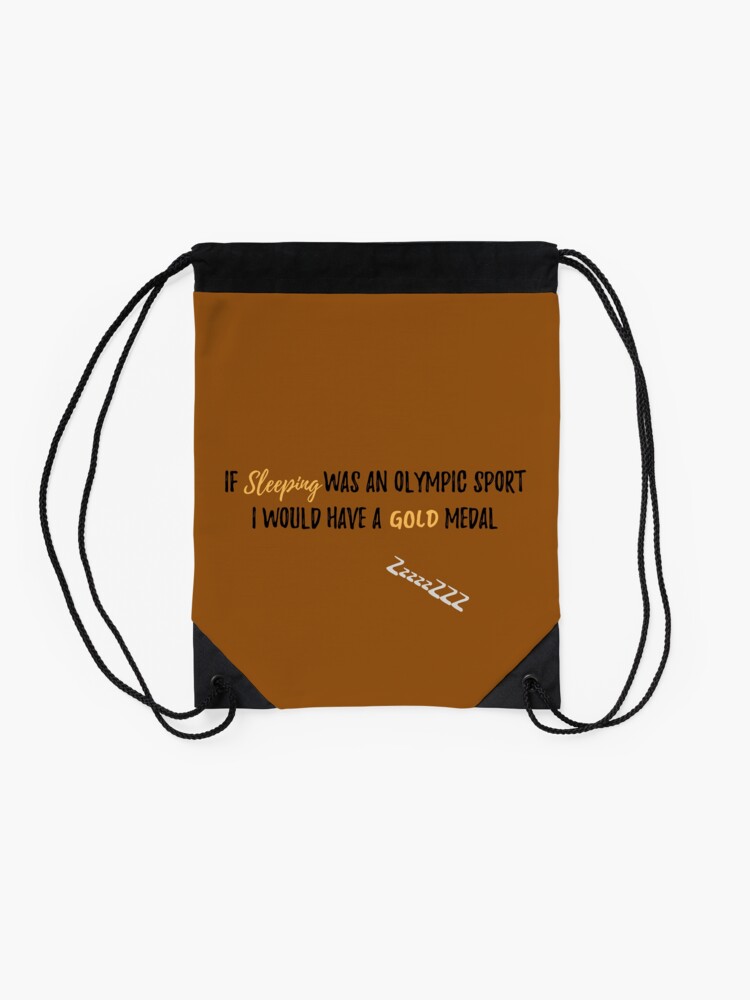 Alternate view of If Sleep was an Olympic Sport? - Mummy to Twins Plus One Drawstring Bag