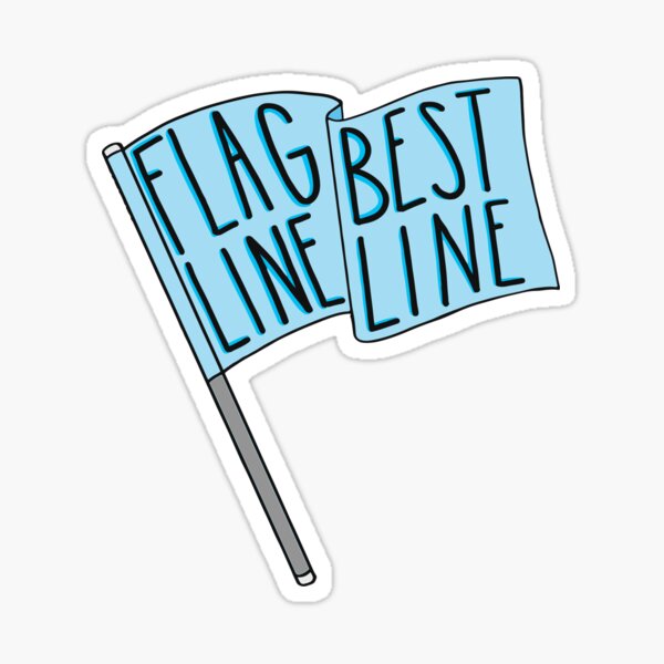 Flag Line, Best Line - Blue Sticker