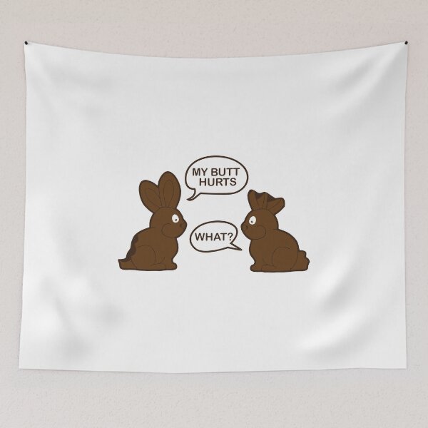 Item preview, My Butt Hurts What Funny Chocolate Happy Easter Bunny T Shirt designed and sold by hadleydesigns.