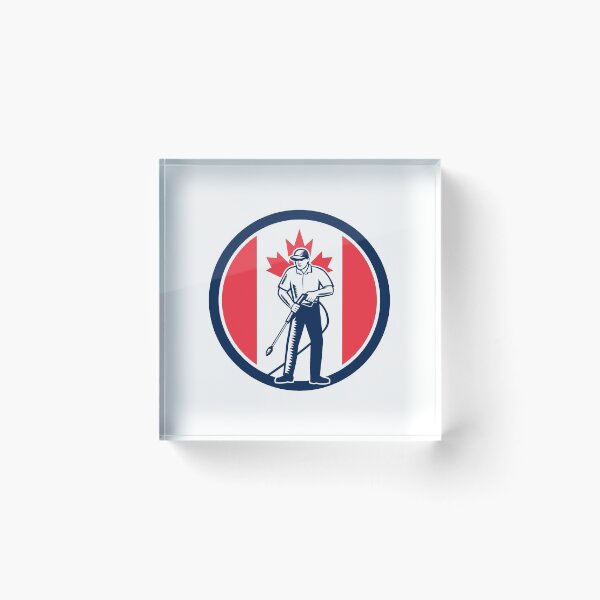 Item preview, Canada Pressure Washing Flag Circle Retro designed and sold by patrimonio.