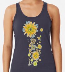 Orange sunflowers pattern Women's Tank Top