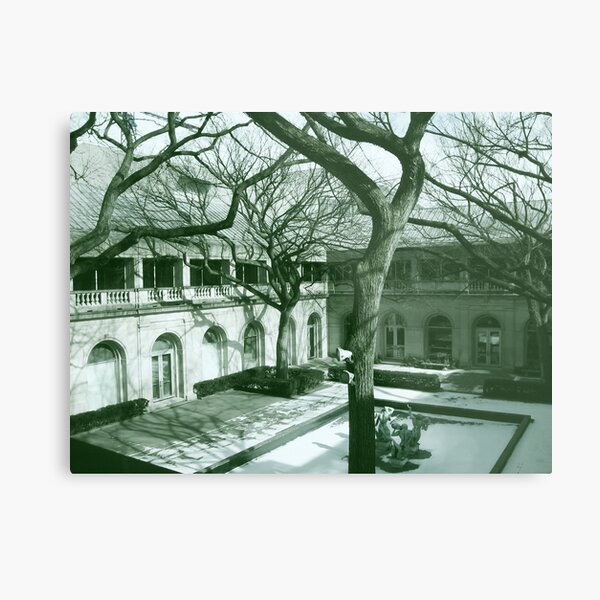 Chicago Art Institute Courtyard Metal Print