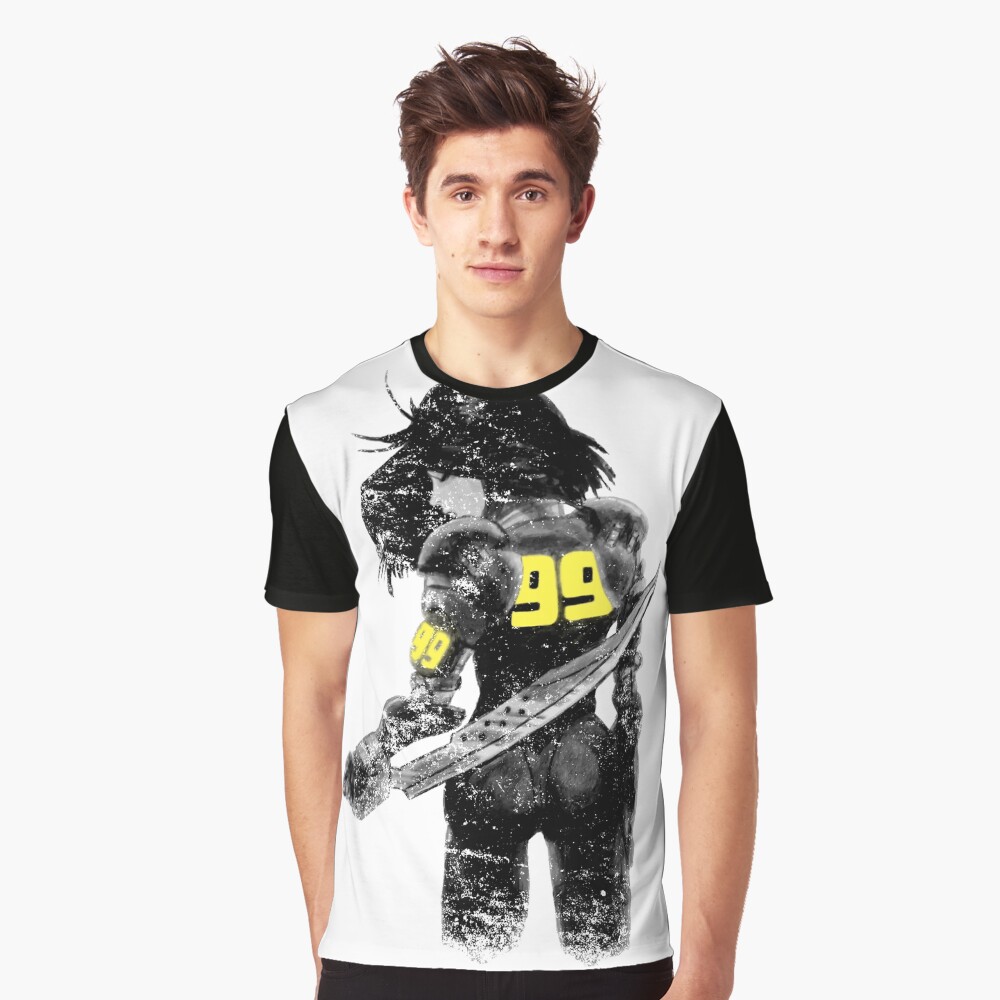 Copy of Manga Angel watercolor distressed in black and white Graphic T-Shirt