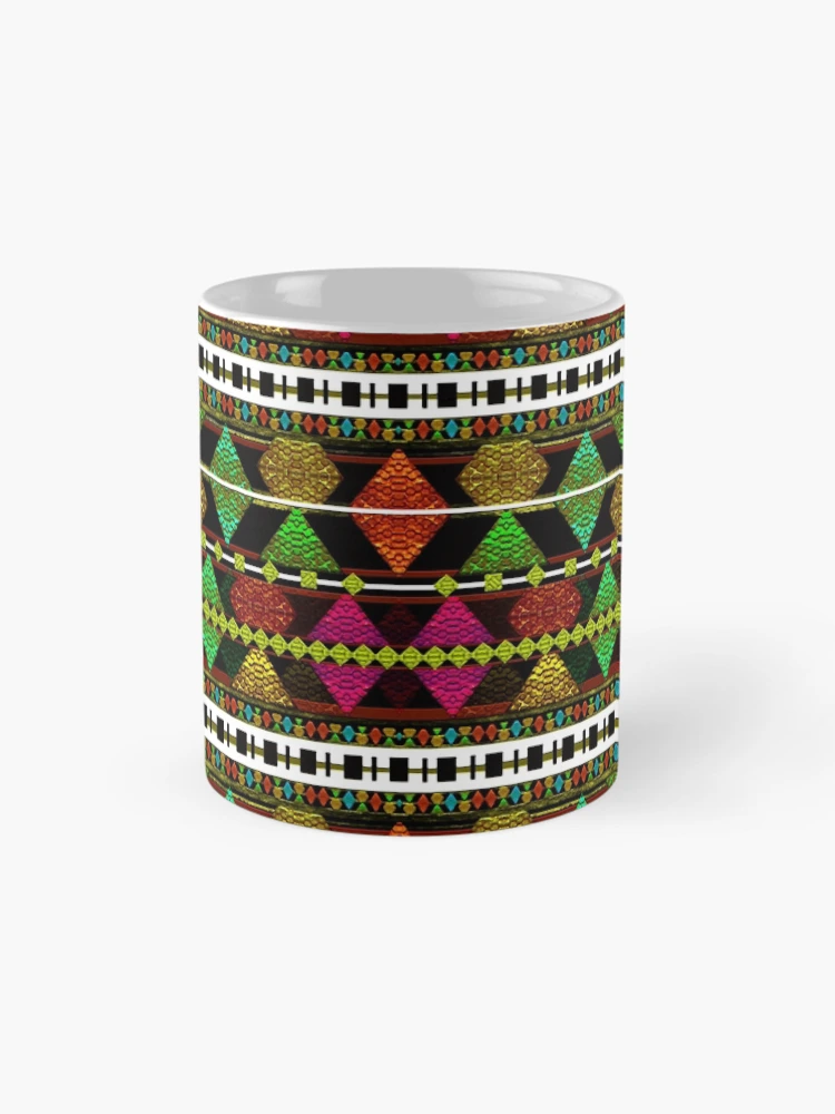 Thumbnail 4 of 6, Coffee Mug, Aztec Style Pattern designed and sold by DFLC Prints.