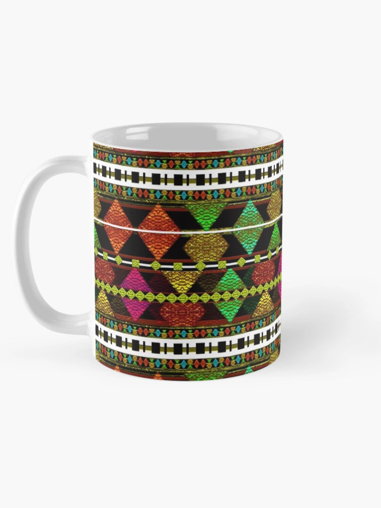 Thumbnail 5 of 6, Coffee Mug, Aztec Style Pattern designed and sold by DFLC Prints.