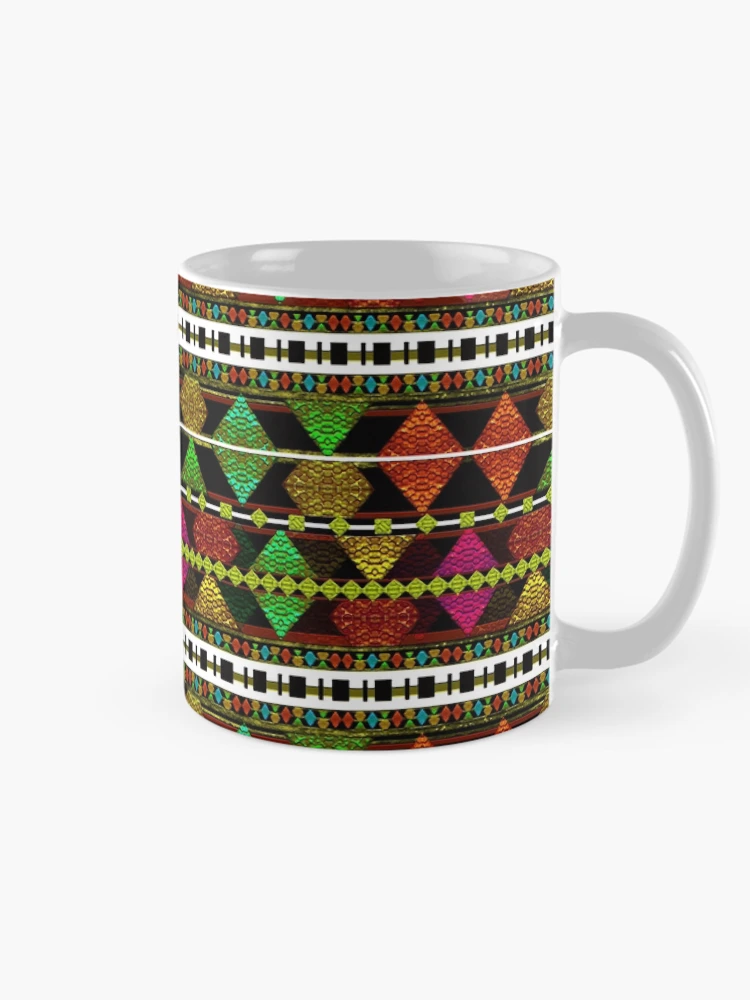 Thumbnail 3 of 6, Coffee Mug, Aztec Style Pattern designed and sold by DFLC Prints.