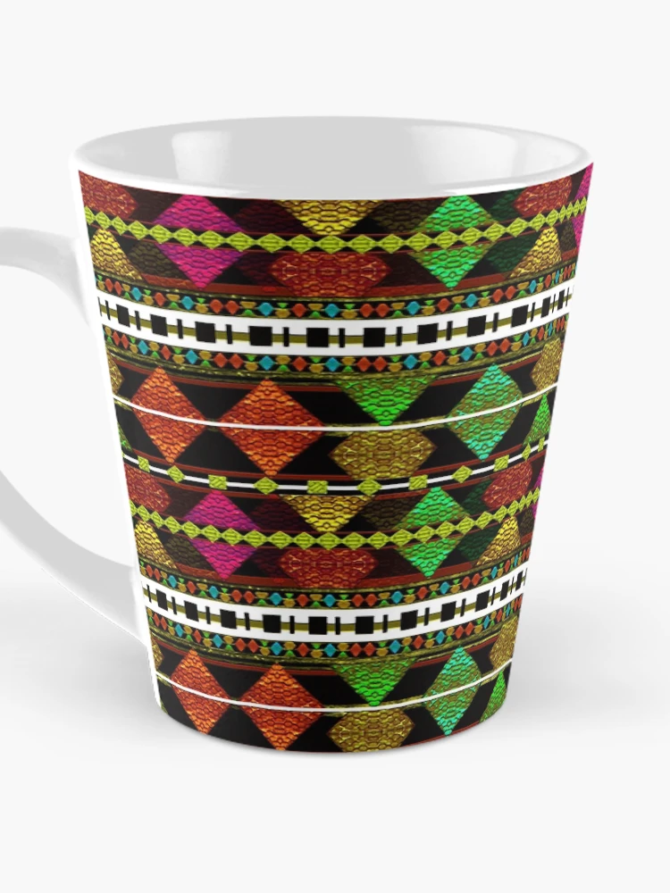 Thumbnail 3 of 4, Coffee Mug, Aztec Style Pattern  designed and sold by DFLC Prints.