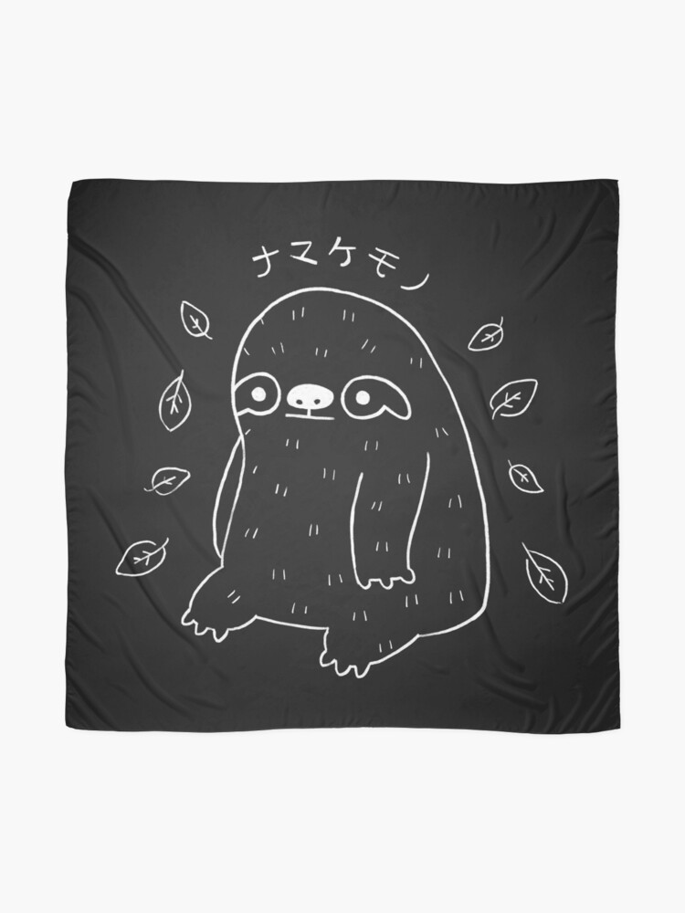 Alternate view of Monochrome Sloth - Simple Art Scarf