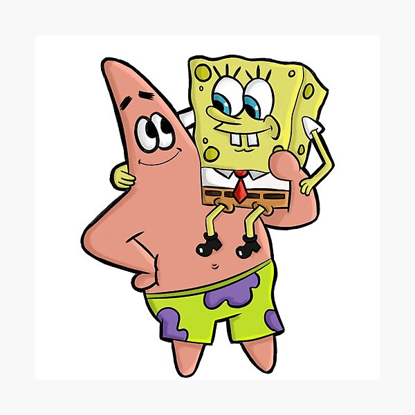 "Spongebob and Patrick- The Best of Friends" Photographic Print by