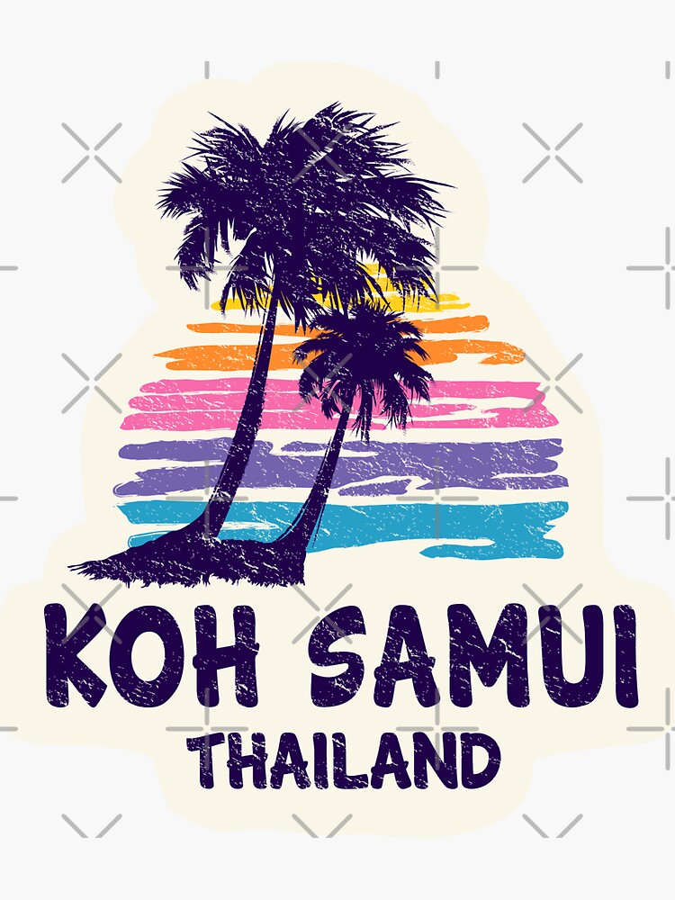 Koh Samui Thailand Tropical Beach Island Sticker For Sale By
