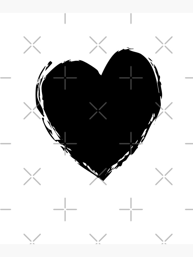 Tiny Black Heart Stickers 6mm Glossy White Vinyl Decals Goth 