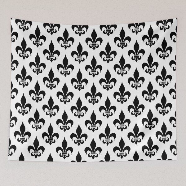 Item preview, Fleur-de-Lis Pattern: Black & White designed and sold by Jared Davies.