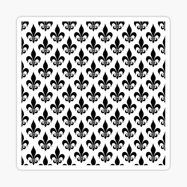 Item preview, Fleur-de-Lis Pattern: Black & White designed and sold by Jared Davies.