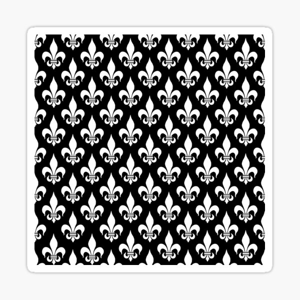 Item preview, Fleur-de-Lis Pattern: Black & White designed and sold by Jared Davies.