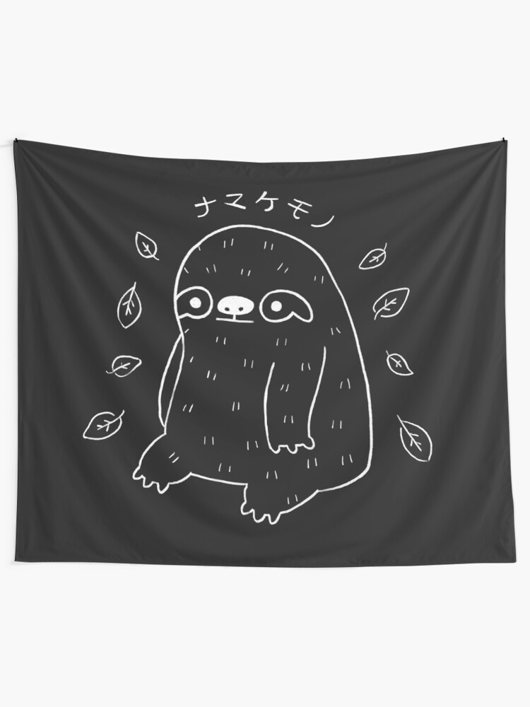 Alternate view of Monochrome Sloth - Simple Art v2.0 Tapestry