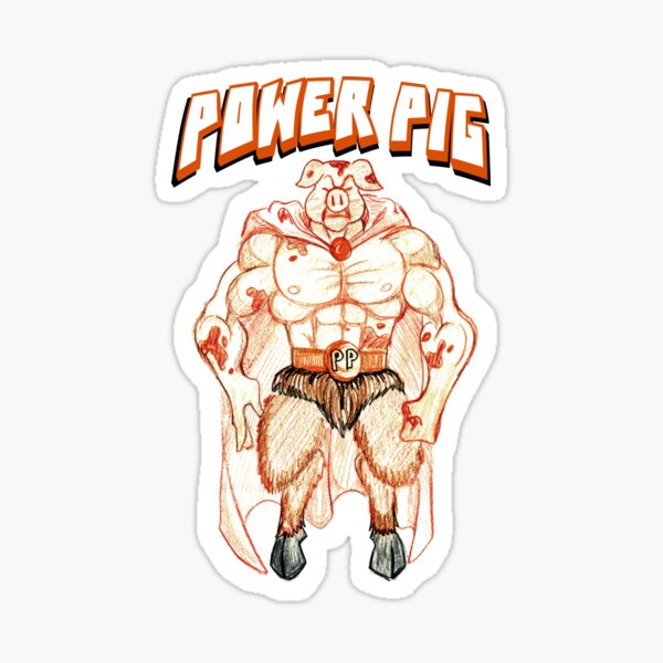 POWER PIG Sticker