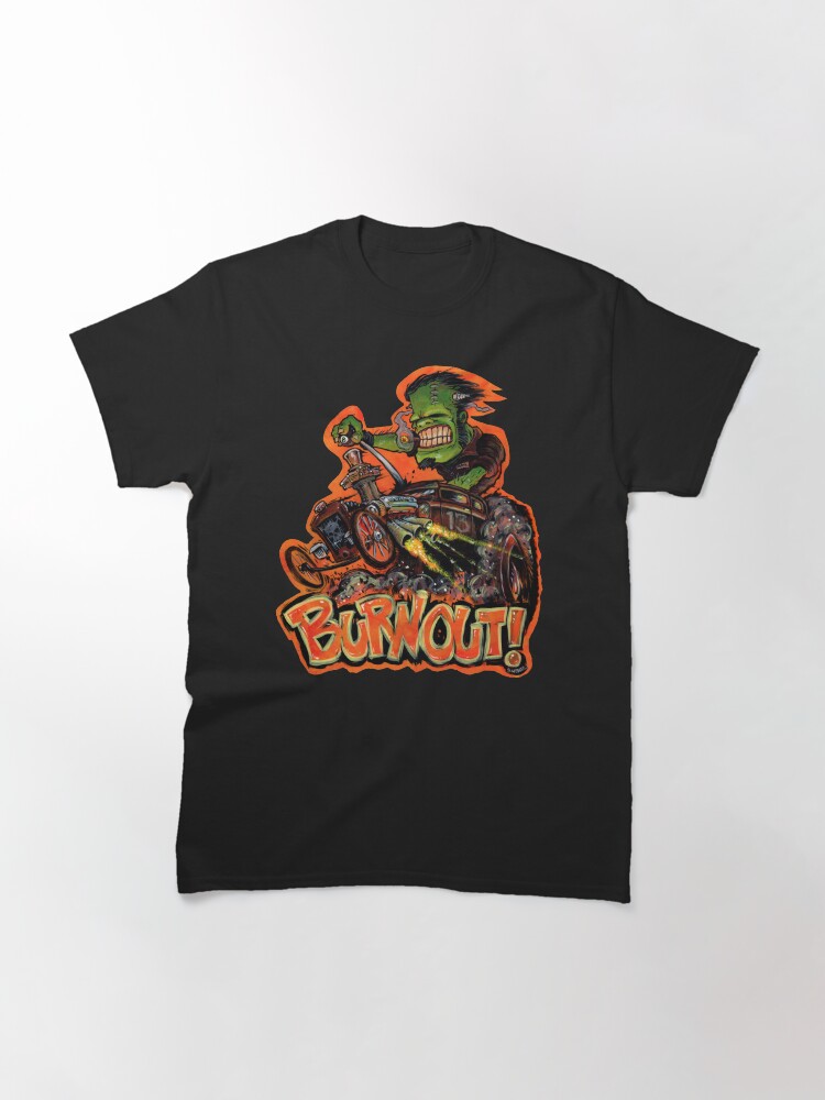 Alternate view of BURNOUT Hot Rod Monster Art Classic T-Shirt