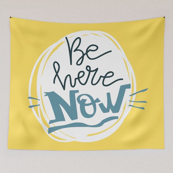 Item preview, Lifestyle motivation lettering. Be here now. Flat minimalist style.  designed and sold by Dina Konovalova.