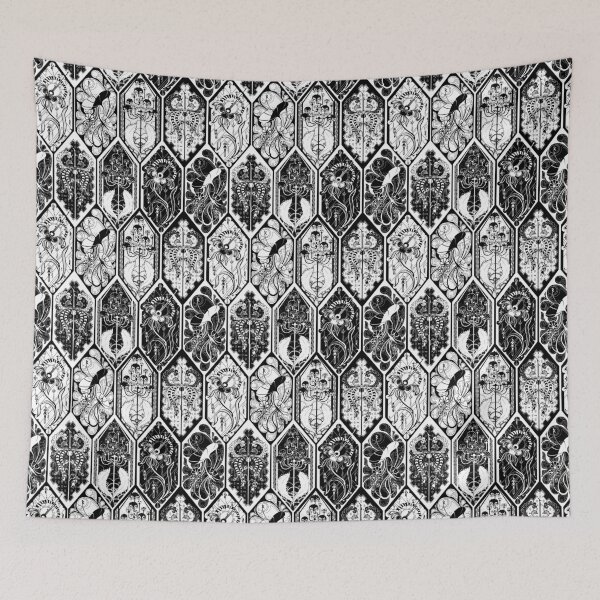 Item preview, Floral Pattern 2 - Black and White designed and sold by Christine O'Brien-Murphy.